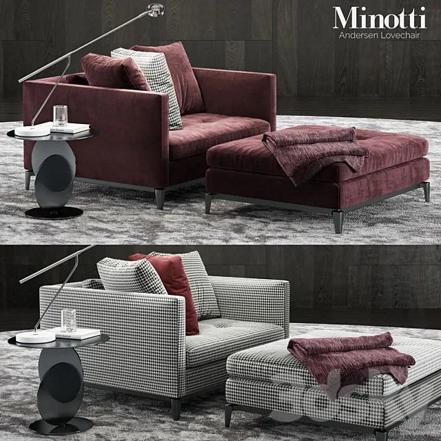 Minotti Andersen Lovechair 2 3DModel