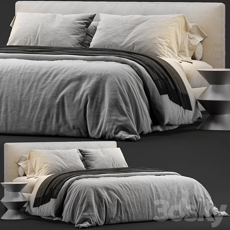 Minotti Andersen Quilt Bed 3D Model