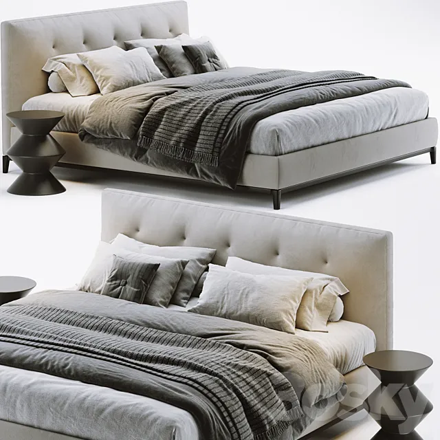 Minotti Andersen Quilt Bed 3D Model