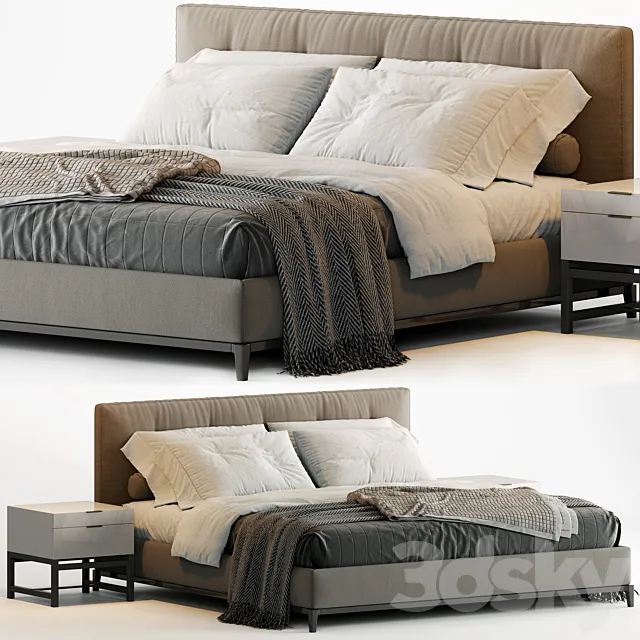 Minotti Andersen Quilt Bed 3DModel