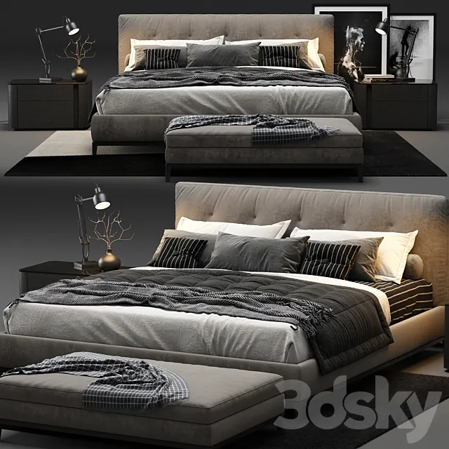 Minotti - Andersen Quilt Bed 3DModel