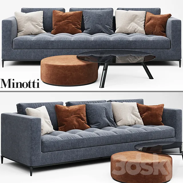 Minotti ANDERSEN QUILT Sofa 3DModel