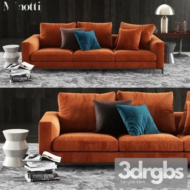 Minotti Andersen Rodolfo Dordoni Sofa 3D Model Free