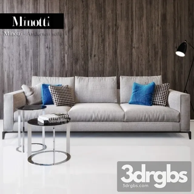 Minotti Andersen Sofa 01 3D Model Free