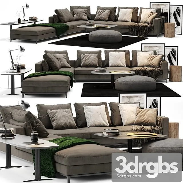 Minotti - andersen sofa 2 3D Model Free