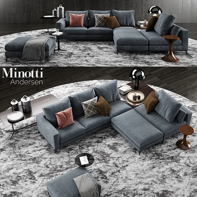 Minotti Andersen Sofa 2 3D Model