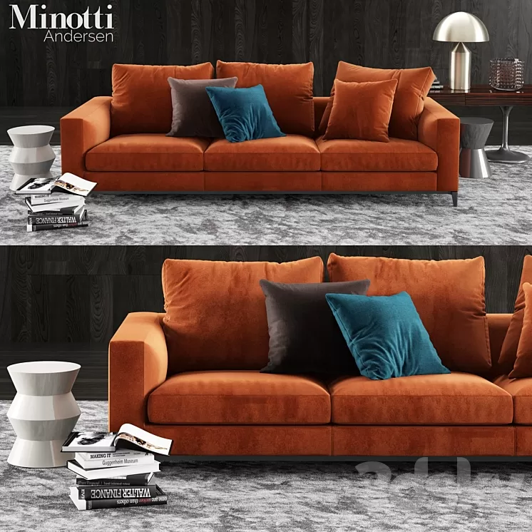 Minotti Andersen Sofa 3 3D Model