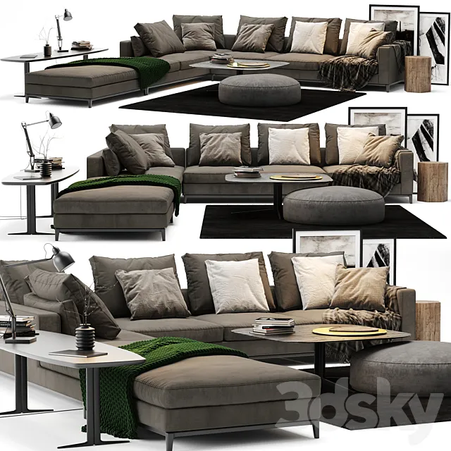 Minotti - Andersen Sofa 3D Model