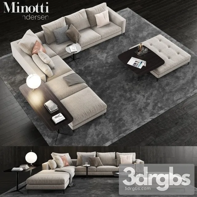 Minotti Andersen Sofa 3D Model Free