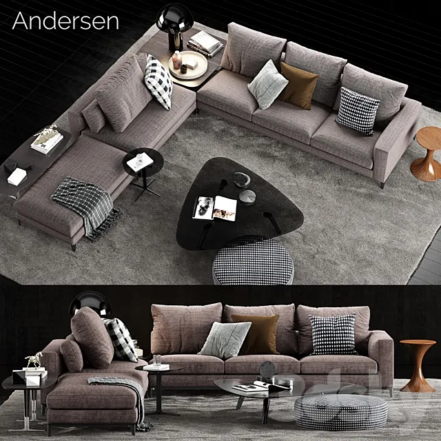 Minotti Andersen Sofa 4 3DModel