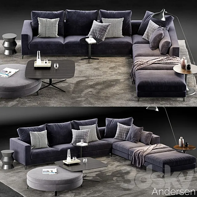 Minotti Andersen Sofa 5 3DModel