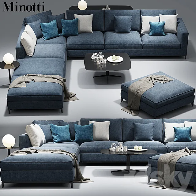 Minotti Andersen sofa _CLYFFORD_Modular sofa 3DModel