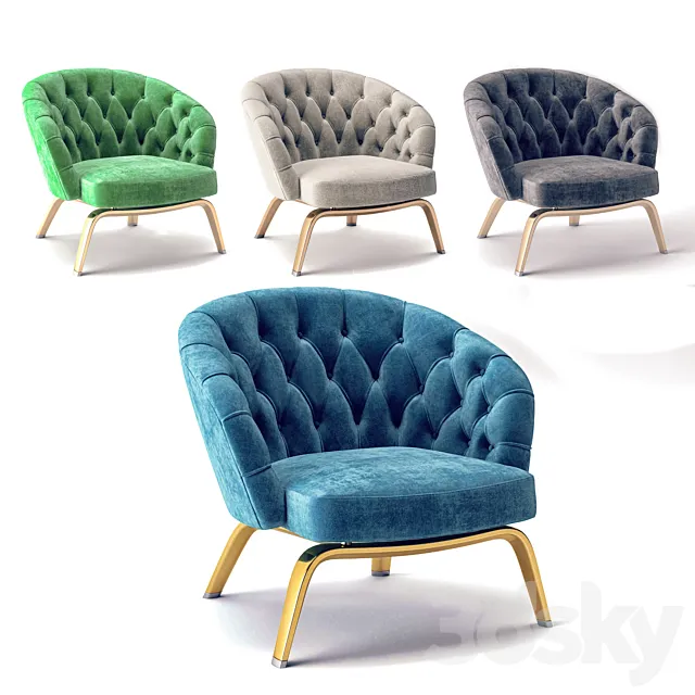 minotti armchair 3D Model