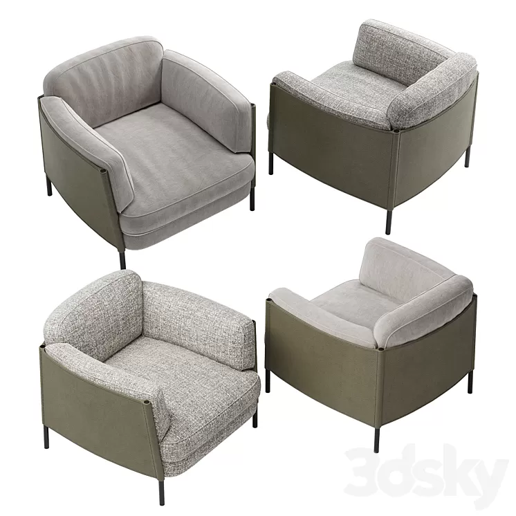 Minotti armchair Shelley 3D Model