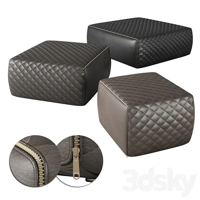 Minotti ashley pouf 3DModel