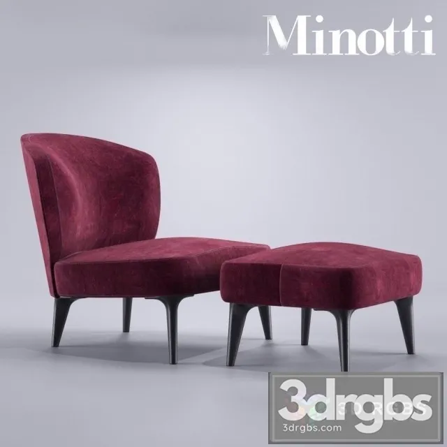 Minotti Aston Armchair 3D Model Free