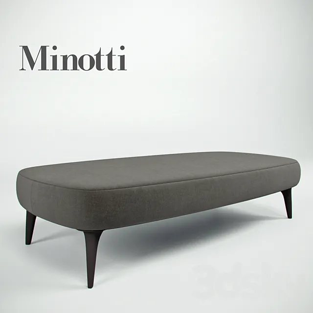 Minotti aston bench 3D Model