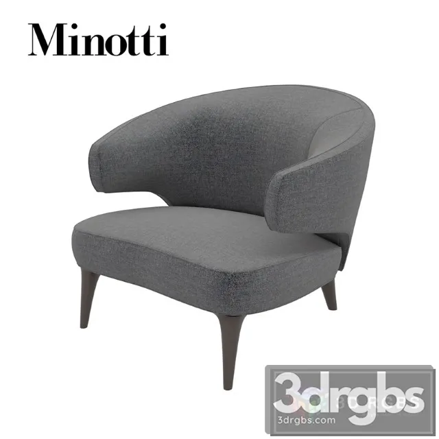 Minotti Aston Chair 02 3D Model Free