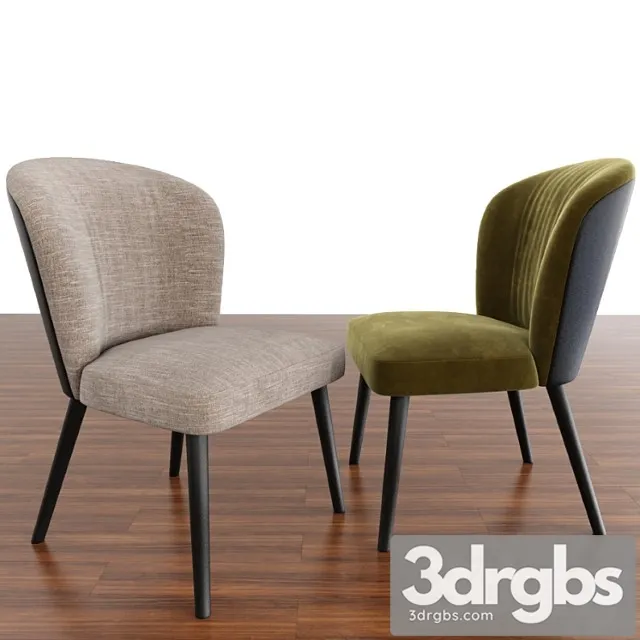 Minotti aston lounge chair with parquet 2 3D Model Free