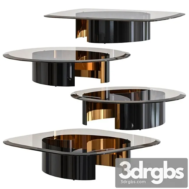 Minotti bangle tables set 2 3D Model Free