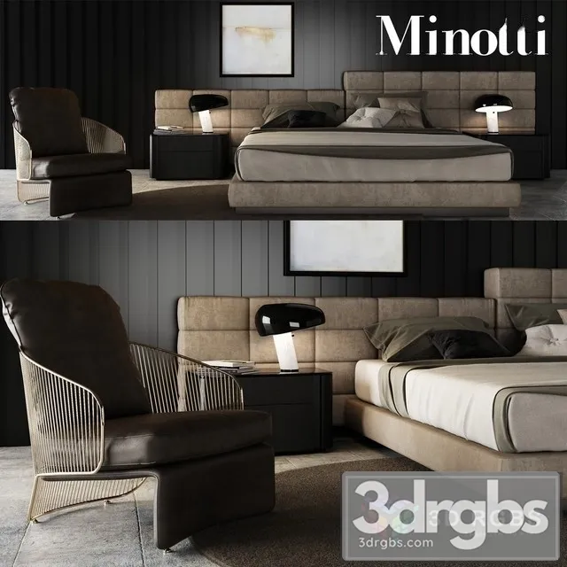 Minotti Bed Set 4 Free Download