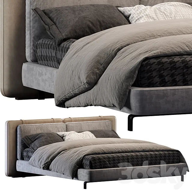 Minotti bed Tatlin "Soft" 3DModel