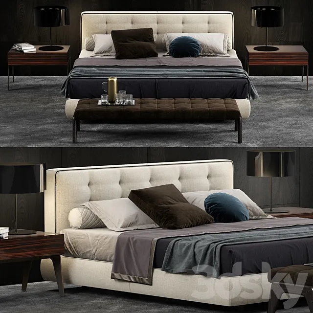 Minotti Bedford Cover Bed 3DModel