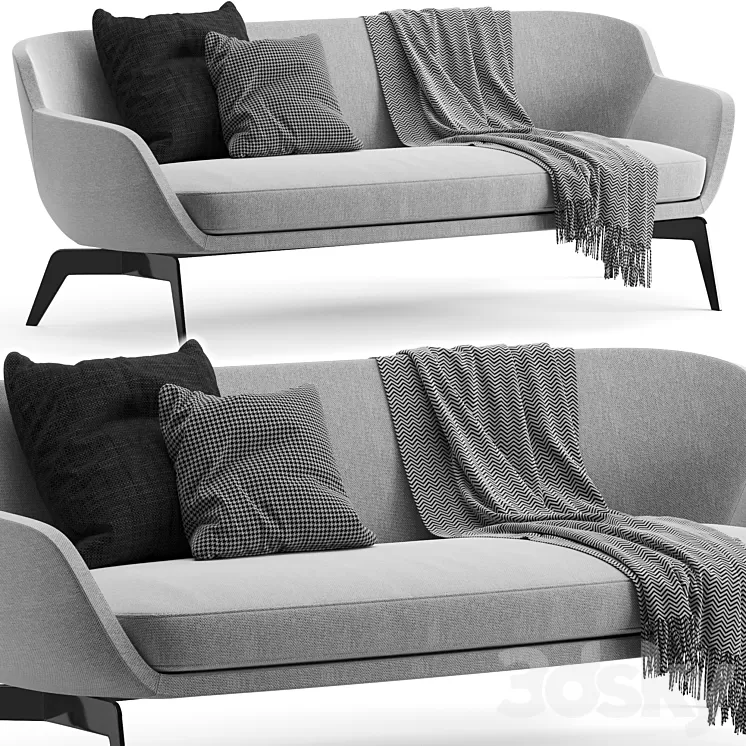 Minotti Belt Sofa 3D Model Free