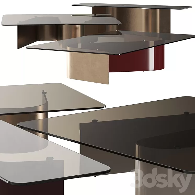 Minotti Bender Coffee Tables 3D Model