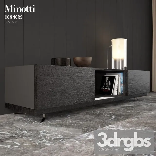 Minotti Black Connors 3D Model Free
