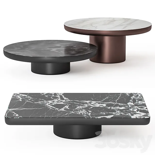Minotti Brady coffee tables 3D Model