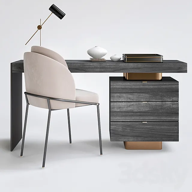 Minotti Carson desk set 3D Model