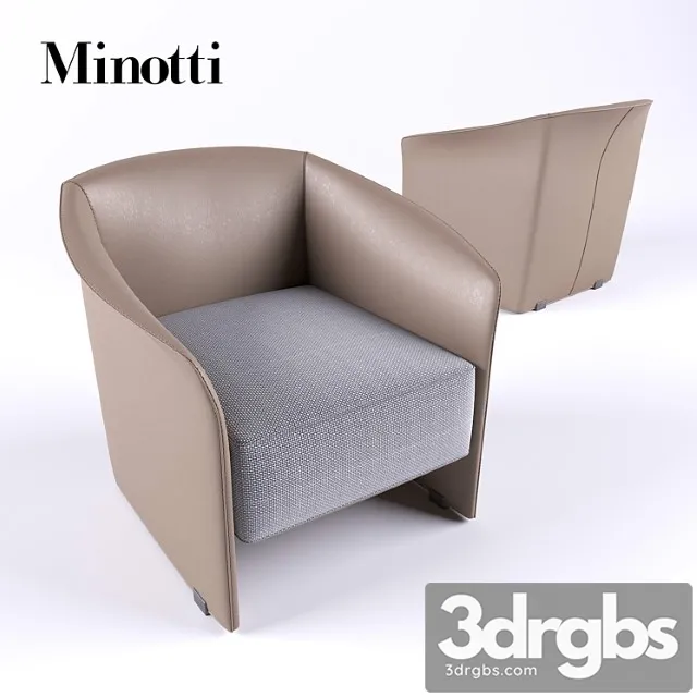 Minotti case armchair 3D Model Free