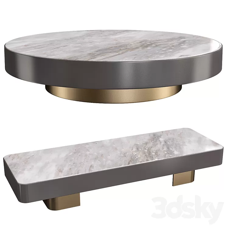 Minotti coffee table №38 3D Model