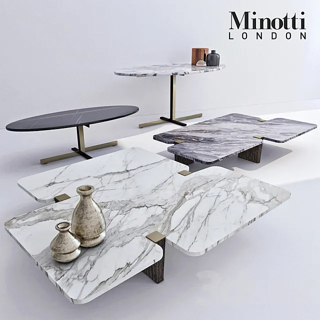 Minotti coffee tables 3D Model