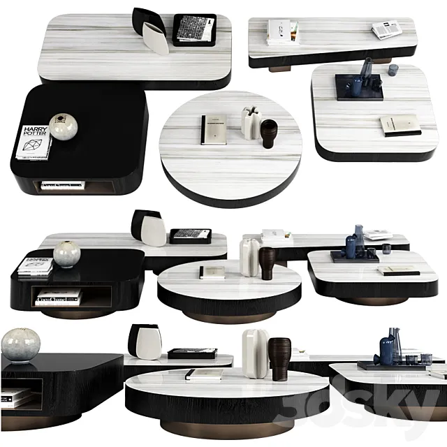 Minotti Coffee tables Milton 3D Model