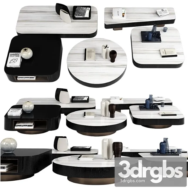 Minotti Coffee Tables Milton 3D Model Free