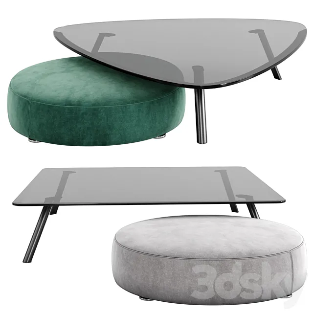 Minotti Coffee Tables - Sullivan 3DModel