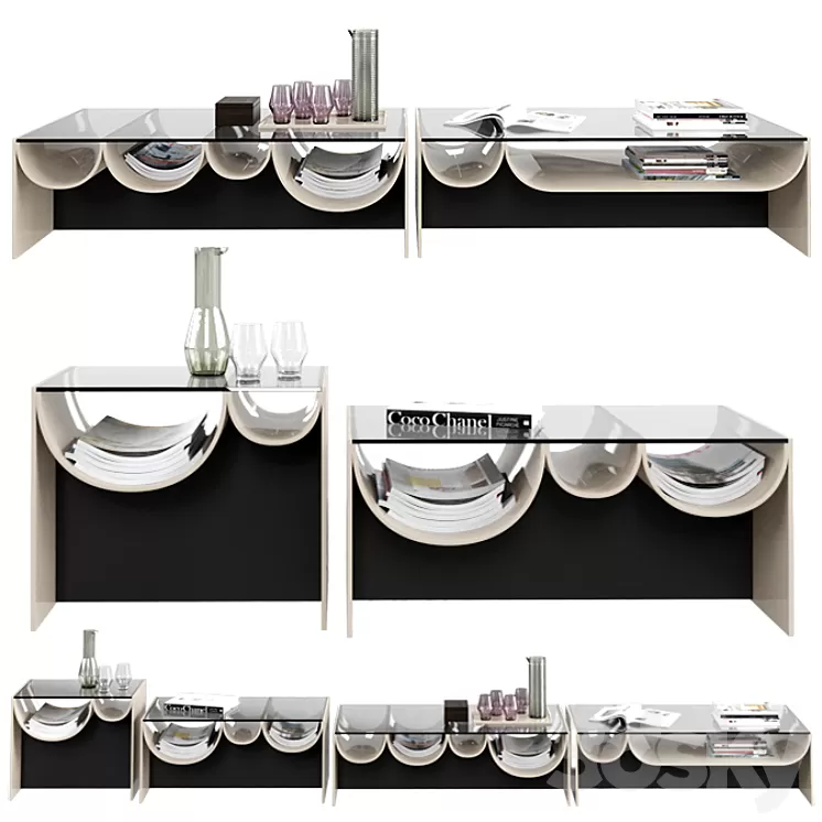 Minotti Coffee tables WAVES 3D Model