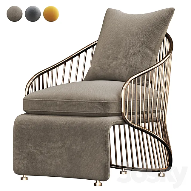 Minotti COLETTE Armchair 3D Model