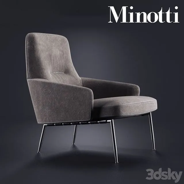 Minotti Coley Armchair 3D Model