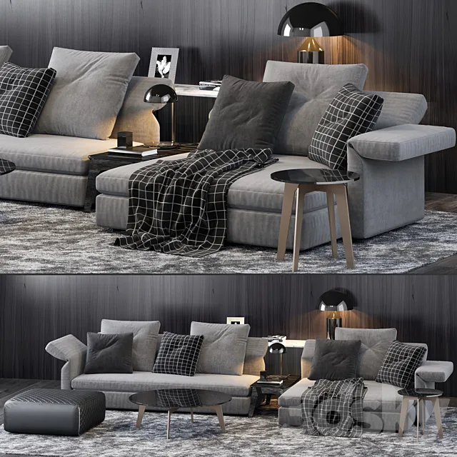 Minotti Collar Sofa 3D Model