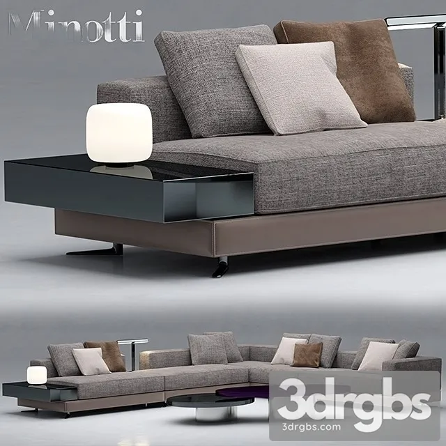 Minotti Connery Sofa White 3D Model Free