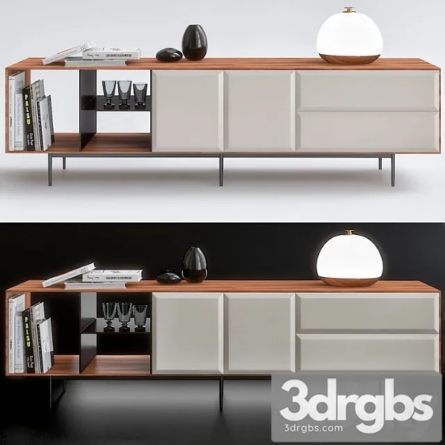 Minotti console table 2 3D Model Free