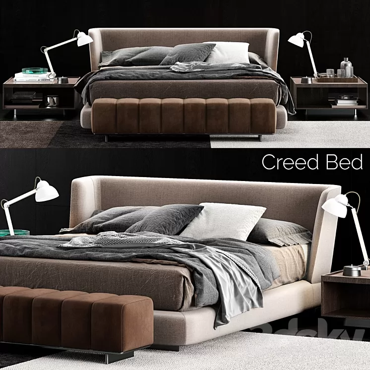 Minotti creed bed 3D Model