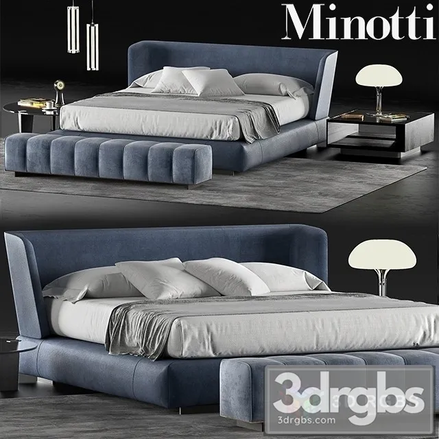 Minotti Creed Bed 3D Model Free