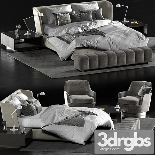 Minotti Creed Bed Minotti Jacques Chair 3D Model Free