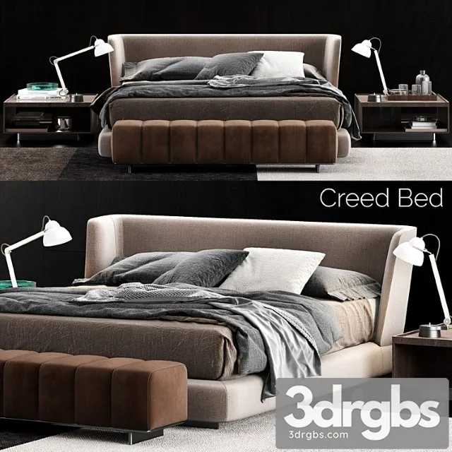 Minotti creed bed_2 2 3D Model Free