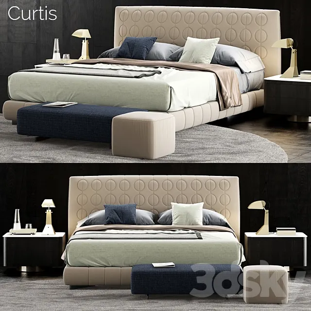 Minotti Curtis Bed 3DModel