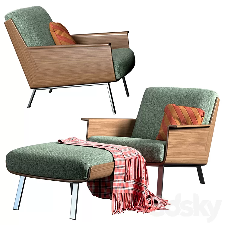 Minotti daiki armchair 3D Model